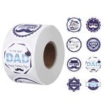 500pcs Father's Day Sticker Set, 1.8inch Festive Gift Tags for Father's Day Party Supplies for Gift Bags Boxes Greeting Cards Envelope Seals