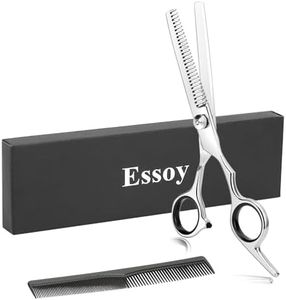 ESSOY Professional Thinning Shears Hair Cutting Teeth Scissors(6.7-Inches),Stainless Steel Haircut Scissor with Fine Adjustment Screw for Home Salon,Barber Hairdressing Scissor for Women Men Kids