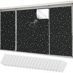 100% Blackout Blinds, Black Out Blinds Stick On,No Drill Blackout Shades for Window, Portable Blackout Blinds Curtain for Travel or Nursery,Cut to Any Size (Star &Moon Pattern, 200x145cm)