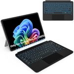 Foeytaody Keyboard for Microsoft Surface Pro 12 inch (2025), Bluetooth Wireless Magnetic Keyboard with Multi-Touch Trackpad, Rechargeable Battery, 7-Color Backlit, Smart Sleep/Wake
