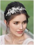 SWEETV Silver Rhinestone Bridal Hea