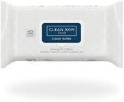 Clean Skin Club XL Premium Face Wipes, 40% Larger Than Normal Wipes, Extra Moist Makeup Removing Towelettes, 30 Count, Facial Cleansing Cloth, Fragrance Free, No Alcohol or Chemicals