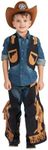 Dress Up America Cowboy Costume for Boys - Kids Cowboy Chaps and Vest Set - Feels Like Real Chaps