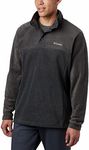 Columbia Men's Steens Mountain Half Snap, Charcoal Heather, Shark, X-Large