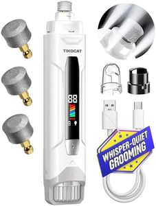Whisper Quiet Dog Nail Grinder, 50% More Powerful 6-Speed with LED Display&4 LED Lights, Three Grinding Bits, Stress-Free&Over-Cutting-Free Grooming for Dogs, Cats, Sensitive Pets & All Breeds