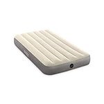 INTEX 64101E Dura-Beam Standard Single-High Air Mattress: Fiber-Tech – Twin Size – 10in Bed Height – 300lb Weight Capacity – Pump Sold Separately