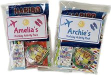 Personalised Children's Holiday Travel Activity Pack with sweets