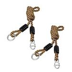 DEANKEJI 2 Pcs Swing Ropes Adjustable 1.8M Extension Rope Swing - Tree Swing Straps - Adjustable Hanging Ropes Suitable for Camping Hammocks, Swings, Holds up to 300kg