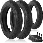 CalPalmy 12.5'' Front and 16'' Back Wheel Replacement Tubes and Tires | Compatible with BoB Stroller Tire Tube Revolution SE/Pro/Flex/SU/Ironman - Made from BPA/Latex Free Butyl Rubber