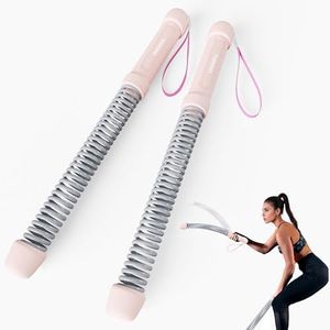 Ropeless Battle Ropes for Home Gym - Cordless Training Rope Fitness Equipment for Men & Women, Weighted Workout Ropes for HIIT, No-Jump Full-Body Exercise, Heavy Resistance & Travel-Friendly (Pink)