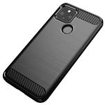 Google Pixel 5 case,Pixel 5 Phone Case,Slim Thin Soft Skin Silicone Flexible TPU Rubber Gel Anti-Scratch Shockproof Carbon Fiber Protective Cases Cover for Google Pixel 5,Brushed Black