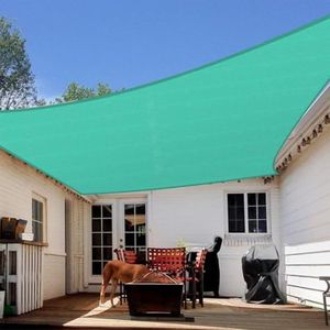 Artpuch Sun Shade Sail, 12'x16' Turquoise Rectangle, Curved Edged Commercial Grade 185GSM Permeable Outdoor Shade Cloth for Deck, Backyard, Patio (Custom Sizes Made)