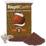 ReptiEarth Fine Reptile Bedding, Fluffy Coconut Substrate Ready to Use for Snake Bedding in Bioactive Terrarium Tanks, Organic Coco Fibre for Lizards, Frogs, Tarantulas (12 Quart)