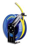 Goodyear Air Hose Reel Retractable 9.5mm x 20m 20BAR Max SBR Rubber Hose Heavy Duty Industrial Steel Single Arm Construction