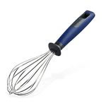 Tasty Everyday Stainless Steel Whisk with Soft-Touch Handle, Multifunctional Balloon Whisk for Stirring and Whipping Ingredients, Kitchen Whisk Stirrer, 26x5.5cm Colours: Dark Blue, Grey, Silver