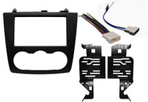 Double DIN Aftermarket Stereo Installation Kit + Wire Harness + Antenna Adapter Factory Matched Texture Compatible with Nissan Altima 2007-2012