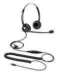 Corded Telephone Headset RJ9 with N