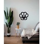 300Sparkles Dog Paws |Feet Sign Wooden Wall Decor Hanging Frame For Home Living Room Pet House Decorative Item for Dogs Lover Friends and Family Black (Style-6)