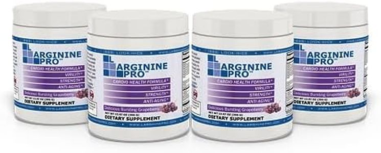 L-ARGININE PRO | 5,500mg L-Arginine Plus L-Citrulline 1,100mg Grape Powder Drink Mix Supplement for Increased Nitric Oxide Production