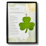 Irish Memorial Gift - Irish Remembrance Message with Shamrock Stained Glass Ornament- Made in USA- Thoughtful Irish Sympathy Gift (Stained Glass Ornament)