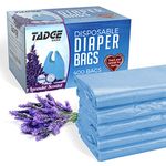 Tadge Goods Baby Disposable Diaper Bags - Biodegradable Diaper Sacks with Lavender Scent & Added Baking Soda to Absorb Odours - 400 Count (Blue)