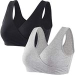 ZUMIY Maternity Nursing Bras, Seamless Maternity Bra for Pregnancy & Breastfeeding, Comfortable Wireless Bra Night Sleep Top