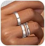 RLMOON Silver Rings for Women Men N