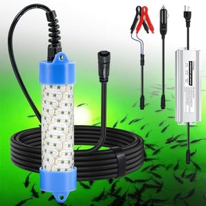 Poafamx Underwater Fishing Light 60W, 110V&12V Green IP68 Attractants Light