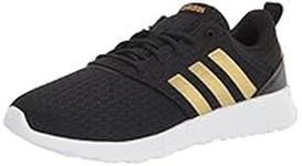 adidas mens QT RACER 2.0 Cross Trainer, black/gold metallic white, 8.5 US