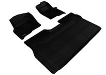 3D MAXpider - L1FR06701509 Complete Set Custom Fit All-Weather Floor Mat for Select Ford F-150 Models - Kagu Rubber (Black)