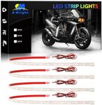 YM E-Bright Car Led Strip Lights Cuttable Underwater Marine Underglow Led Lighting for Boat Motorcycle Trucks Golf Cart Interior Exterior Waterproof IP68 24inch 60CM 72SMD 12v,White(Pack of 4)