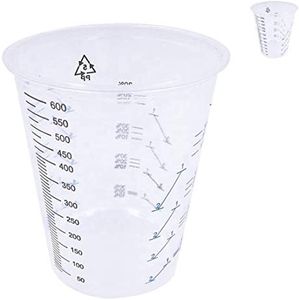 CANOPUS Profesional Mezcla Pintura Vasos 25PC 600cc Vasos Mezcladores de Plastico para Epoxi y Resina Vaso Pintura, Medidor Pintura Mezcla Para Proyectos de Arte, Coche, Vasos Medidores Pintura