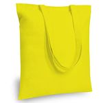 TOPDesign 6-Pack Economical 16"x15" Yellow Cotton Tote Bag, Lightweight Medium Reusable Grocery Shopping Cloth Bags, Suitable for DIY, Advertising, Promotion, Gift, Activity