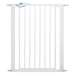 Munchkin Lindam Alloy Steel Stair Gate, Tall Stair Gate 91.4cm, Easy Fit Deluxe Toddler & Baby Gate, Stair Gate Pressure Fit Baby, dog Gate, Stairs & Doorways, No Screws Child Gate 76-82cm White