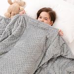 Kivik Weighted Blanket for Toddler, Kids Weighted Blanket 5 lbs, Breathable Minky Heavy Blanket for Restful Sleeping, All Season, Gifts for Children, Grey 36x48 inches