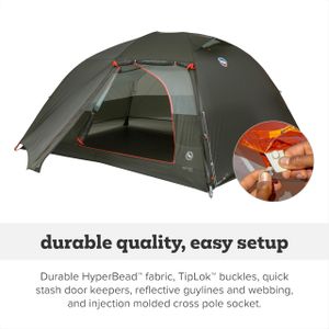 Big Agnes Copper Spur UL 2-Person Ultralight Backpacking Tent, 3-Season, Waterproof, Tangelo