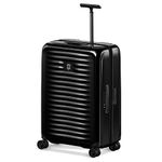 Victorinox Swiss Designed Suitcase, Airox Medium Hardside Luggage Bag, 74 litres, Lisof Silent Wheels, Black, 612506 | Check-in Trolley Bag