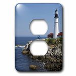 3dRose LSP_90737_6 Portland Head Lighthouse, Cape Elizabeth Me Us20 Krs0002 Keith and Rebecca Snell Light Switch Cover