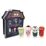 Geeki Tikis Horror Mini Muglets 4-Pack | Includes Regan, Jason Voorhees, Pennywise, Freddy Krueger | Tumbler Cocktail Glasses For Home Barware Set | Coffee Cups For Espresso, Lattes | Scary Movie Gift