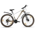 ROADGIANT||HUSSEL 27.5T||Zoom 80 MM SEMI Alloy Suspension||ACERA 24 Speed||Aluminum Premium Light Weight Alloy Frame||14+ Age|| Unisex||Logan Dual DISC Break ||Golden-White||