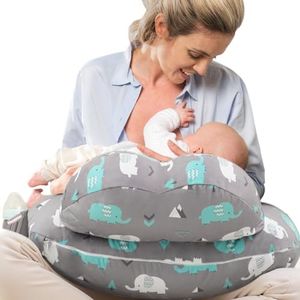 BROLEX Nursing Pillow: Breastfeeding Support - Breast Feeding Pillows Multifuctional Adjustable Positioner for Mom, Elephant