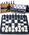 Jaques of London Magnetic Travel Chess & Draughts Set | With Folding Chess Board Storage for Checkers and Chess Pieces | Since 1795