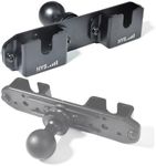 HYS Handheld CB Radio Mic Round Knob Holder, Walkie Talkie Radio Holder W/1inchs Ball Mount, for VHF/UHF/GMRS/HF Radio with Round Knob&Belt Clip, for Uniden Scanners SDS100 BCD436HP Icom 5100 7300