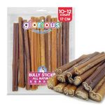 Premium Bully Sticks for Dogs - 17 cm, 10-12 Count - All-Natural, Beef Pizzle Sticks for Puppies to Large Dogs, Dental Chew Treats for Healthy Teeth