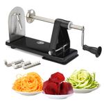 Impeccable Culinary Objects (ICO) 4-Blade Metal Vegetable Spiralizer, Black