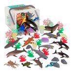 Terra by Battat Marine World – Assorted Fish and Sea Creature Miniature Animal Toys for Kids 3+ (60pc)