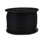 1/8 inch Black Dacron Polyester Cord - 500 foot spool | Solid Braid - Industrial Grade - High UV and Abrasion Resistance - Low Stretch