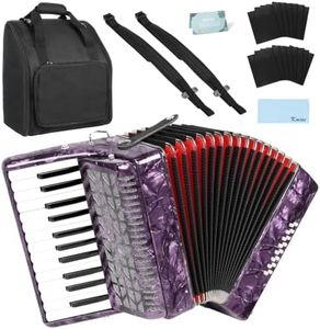 Kmise 25 Keys Piano Accordion Instrument for Adults & Kids,25 Keys 16 Bass Beginner Professionals Accordion,Complete Portable Accordion Instrument with Carry Bag,Straps,sheet music clip,cleaning cloth
