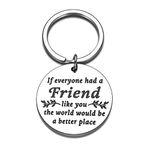 Friendship Gifts Best Friend Keychain Birthday Gifts for Women True Friend Jewelry Gift for Teens Girls Boys Women Men Christmas Graduation Thank You Gifts for Best Friends Sister Gifts from Sister, Silver, Small