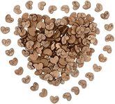 300 Pack Rustic Mini Wooden Heart Shaped Log Slices Art Craft with Love Pattern for Wedding Party Decoration